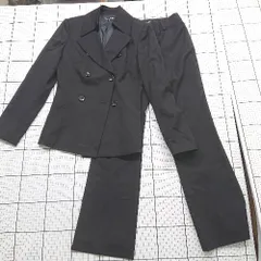◇ Θ ファイナルステージ - フォーマル系 W スーツ上下セット サイズ上(38) 下(34) ブラック系 レディース E  【1508260029056】