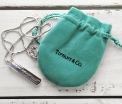 美品 Tiffany&Co. ティファニー ナローバー プレート ネックレス Tiffany&Co 】 ティファニー ナローバー プレート ネックレス