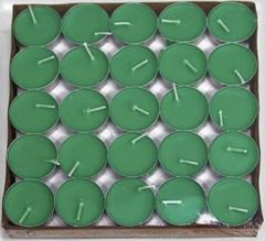 【数量限定】ろうそく アルミカップ 無香料 ティーライトキャンドル 50個入り 円形 HIDERME (Green)