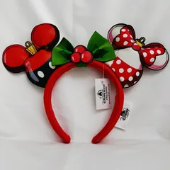 【新品未使用】ミッキー＆ミニー クリスマス カチューシャ　  オーナメントデザイン
