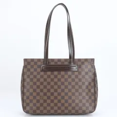 美品 ルイヴィトン ダミエ パリオリ PM レザー ショルダーバッグ A4 レディース トート 通勤 ハンド 肩掛け エベヌ VVV CT9-7【中古】