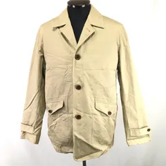 TOMORROWLAND/トゥモローランド★コットン/テーラードジャケット【メンズM/ベージュ】ショート丈コート/アウター/ブルゾン/ブレザー/Jacket/Jumper◆BJ035-g