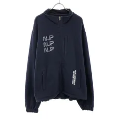 ネーム プリント 長袖 スウェット ジップジャケット L ネイビー Name. バックプリント メンズのサムネイル