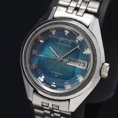 稼働 SEIKO 腕時計 クロノグラフ デイト ブルー 回転ベゼル 2206 稼働 SEIKO 腕時計 クロノグラフ デイト ブルー 回転ベゼル 2206