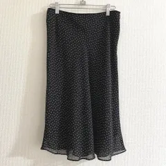 【UNTITLED】アンタイトル/フレアスカート/総柄/ブラック/2/日本製