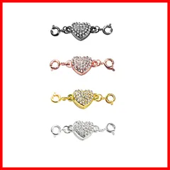 DIY用 延長用金具 ジュエリー用 エンドパーツ クラフト作り 磁気クラスプ 簡単装着 4個セット マグネット留め具 アクセサリーパーツ 留め具 ネックレス YFFSFDC