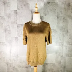 センスオブプレイスバイアーバンリサーチ SENSE OF PLACE by URBAN RESEARCH ニット カットソー 【F】 カーキ グリーン 半袖 クルーネック カジュアル シンプル 春 夏