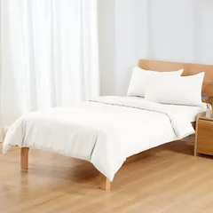 チチロバ(TITIROBA) ダブル 布団カバーセット 4点セット 掛け布団カバー ボックスシーツ 枕カバー シーツ 寝具カバーセット ベッドカバー 洋式 和式兼用 洗い替え速乾タイプ ピーチスキン加工 シングル・4点セット ホワイト