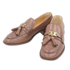 美品 シャネル ロゴプレート ベロア ハイヒール サンダル