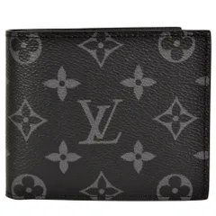 ルイヴィトン LOUIS VUITTON ポルトフォイユ マルコ NM 二つ折り財布 M62545 RFID(ICチップ)内蔵 モノグラム エクリプス【中古】