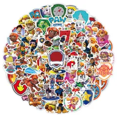 【数量限定】Forパウパトロール ステッカー シール 50枚セット かわいい アニメ ゲーム シール 子供 防水 おしゃれ DIY ステッカー 自転車 ヘルメット パソコン スーツケース 手帳 車 オートバイ適用 (D)