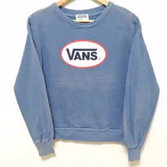 極上フェード感◎VANSコラボ◎【E hyphen world gallery】イーハイフン トレーナー スウェット 長袖 プリント  アメカジ ストリート スケーター スポーティー 古着 MIX コットン100％ フラッグ ブルー 青 F/M26371jT