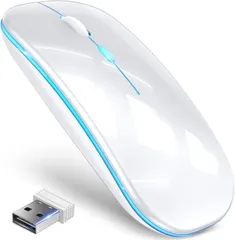 高感度 3段階DPI切替 充電式 無線マウス USB 小型 軽量 7色LEDランプ 薄型 両利き 静音マウス 薄型マウス パソコン 2.4GHz＆Bluetooth両接続 マウス マウス ワイヤレス マウス コンパクト ワイヤレスマウス bluetoothマウ