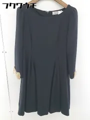 ◇ anatelier アナトリエ 袖リボン ノーカラー 長袖 ミニ チュニック ワンピース サイズ 36 ブラック レディース  【中古】 【1110210001632】
