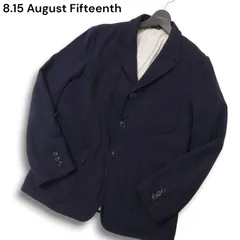 USA製★ 8.15 August Fifteenth オーガストフィフティーンス 秋冬 ウール100％ テーラード ジャケット Sz.36 メンズ 紺