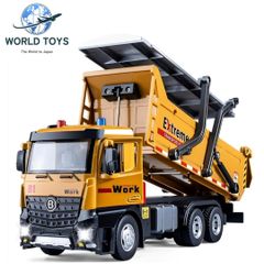 ダンプカー おもちゃ リアル 大きい はたらくくるま 知育玩具　金属強化モデル　ワールド　トーイズ