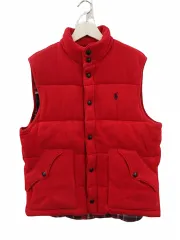 ポロ バイ ラルフローレン Polo by Ralph Lauren 中綿ベスト ワンポイント レッド 赤 M