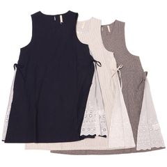 Cloudnine クラウドナイン NAP1869 脇布帛レース切替リボン付きワンピースエプロン エプロン ワンピース キッチン雑貨 生活雑貨 レディース 2025
