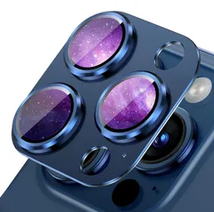 防水 露出オーバー防止 キズ防止 耐衝撃 9H硬度 強化ガラス 防塵 アルミ合金製 フィルム カメラレンズ アイフォン15プロマックス カメラ保護カバー iphone15プロ (ディープブルー) レンズ保護カバー カメラフィルム 用 iPhone15Pro/i
