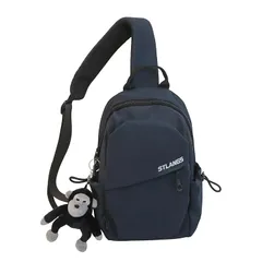 【新品】 [Topokentlina] ボディバッグ ショルダーバッグ 斜めがけバッグ ボディーバック 大容量 防水 人気 iPad収納可能 通勤 旅行 メンズ 肩掛け ワンショルダー メンズ スポーツ アウトドア (濃紺) 1