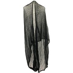 Boris Bidjan Saberi ボリスビジャンサベリ 14AW コットンメッシュストール マフラー FOULI-F301 ブラック -
