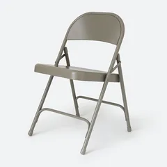 【新品】【1点販売】PACIFIC FURNITURE SERVICE[パシフィックファニチャーサービス] TUBULAR STEEL FOLDING CHAIR GRAY[フォールディングチェア 丸パイプ構造 オールスチール 屋内 屋外 インテリア]