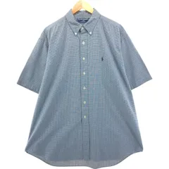 古着 90年代 ラルフローレン Ralph Lauren SPORT スポーツ 半袖 ボタンダウン チェックシャツ メンズXL相当 ヴィンテージ/eaa542620