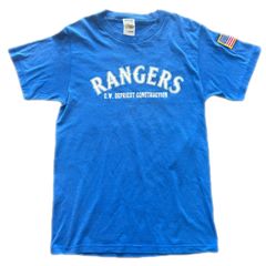 輸入古着 00s FRUIT OF LOOM MLB TEXAS RANGERS Tシャツ ブルー S  テキサス レンジャーズ 古着 スポーツ フルーツオブルーム ヴィンテージ
