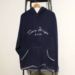 TOMMY JEANS ボアフーディー  ダークネイビー 古着 use60