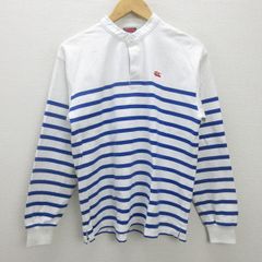 Levi's サーマルロンT ヘンリーネック M ネイビー ボーダー 古着