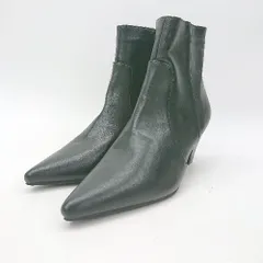 ■ Θ◎●未使用● ur's ユアーズ ポインテッドトゥ ショート サイドゴアブーツ サイズM ブラック レディース E  【1501230042031】