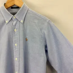 POLO by RALPH LAUREN  90年代 ボタンダウン ワンポイント マルチカラー 長袖シャツ MADE IN USA サイズ20　07040608 861 襟