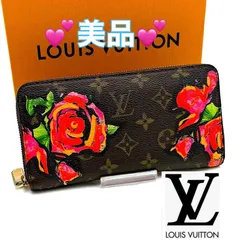 ルイヴィトン 長財布 モノグラム・ローズ ジッピー・ウォレット