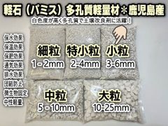 小袋-パミス(軽石＠鹿児島産:小粒/MS/3-6mm)-0.7Ｌ[無地袋]＊多肉植物・塊根植物コーデックス・アガベ・サボテン・盆栽・観葉・ハオルチア・アデニウム・パキポディウム＠フラワーショップ江口