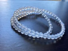 【送料無料】No:A035天然石AAAAA4mm ホワイトカルセドニー一連