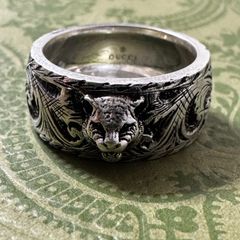 【関税込み】 ☆GUCCI☆ ロゴ ペリンヘッド シルバーリング 210.jpg