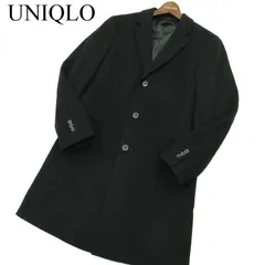 UNIQLO ユニクロ 秋冬 ウール カシミヤ★ チェスター コート Sz.S　メンズ 黒 ビジネスにも