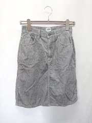 ◇ ⊇ Lee リー コーデュロイ 膝丈 タイト スカート サイズL グレー レディース E  【1410230027781】