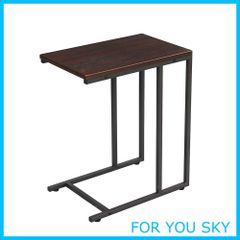 【特価商品】ドウシシャ サイドテーブル ブラウン 幅45×奥行30×高さ55cm GST4530-BR 耐荷重20kg ナイトテーブル おしゃれ 木製 木目調天板 スリム コの字 ベッドサイド ベッド横 ソファ横 寝室 リビング 加湿器 間接照明 観葉植物置き