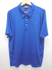 ◇ Θ PUMA プーマ スポーツウエア 半袖 ポロシャツ サイズM ブルー メンズ E  【1506180012912】