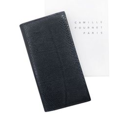 【未使用】カミーユフォルネ Camille Fournet 現行品 21.23 リザード 長財布 マチありタイプ 札入れ 定価20.9万 保証書付き 47326