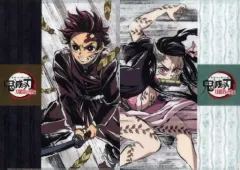 【中古】クリアファイル 竈門炭治郎＆竈門禰豆子 アイキャッチクリアファイルセット 「鬼滅の刃 刀鍛冶の里編×ufotable Cafe×マチ★アソビCAFE 第四話」