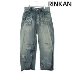 バレンシアガ  745223 TNW01/GRAFFITI BAGGY グラフィティバギーデニムパンツ メンズ M