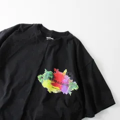 美品 メンズ TOGA×FRUIT OF THE LOOM トーガ × フルーツオブザルーム プリント半袖Tシャツ L/ブラック 黒【2400013201735】のサムネイル
