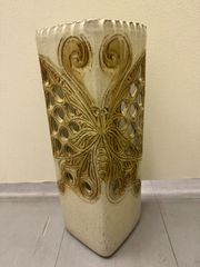 信楽焼 傘立て 唐草 透かし彫り 陶器製 玄関 インテリア - メルカリ