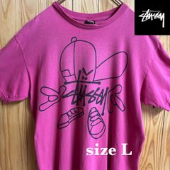 【古着】STUSSY(ステューシー)半袖Tシャツ L ピンク 00's ヴィンテージ メキシコ製 アメリカ古着