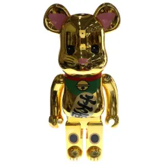 MEDICOM TOY (メディコムトイ) BE@RBRICK 招き猫 開運 金メッキ 1000% ベアブリック フィギュア 人形 ゴールドのサムネイル