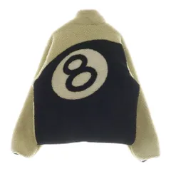 STUSSY (ステューシー) REVERSIBLE 8BALL SHERPA JACKET リバーシブル 8ボール フリースジャケット ベージュ 118498のサムネイル