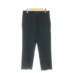 ワイズ Y's ヨウジヤマモト チェック パンツ テーパード クロップド ウール混 38 黒 緑 紺 /MI ■OSのサムネイル
