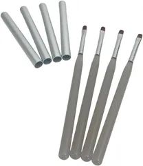 ルナリ ジェルネイル ブラシ キャップ付き 筆 4本 セット セルフネイル ネイルアート( オーバル)